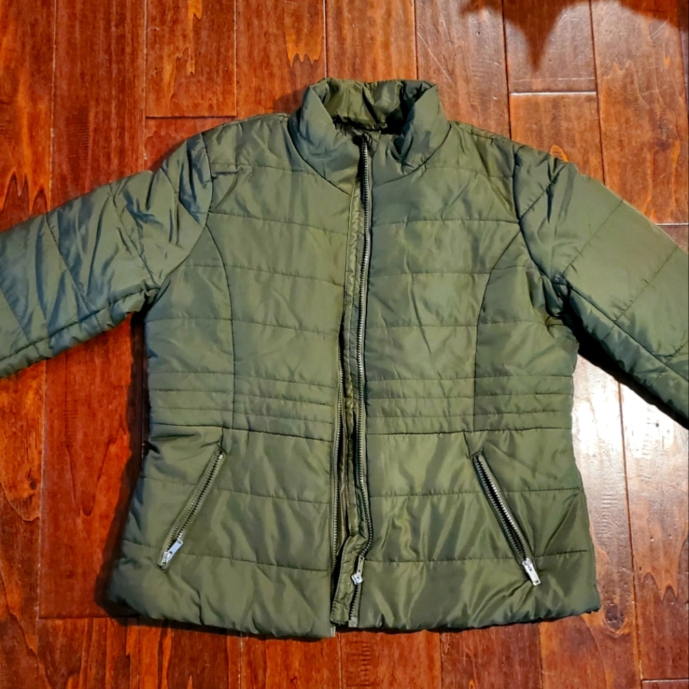 Olive Green Ny & Co Puffer Jacket